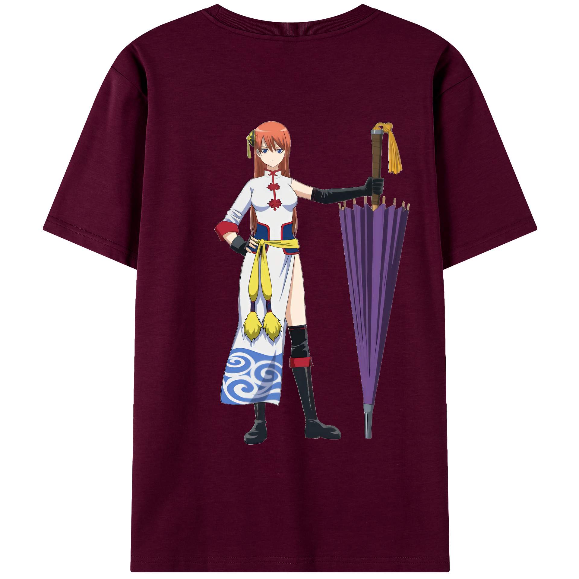 （画像用） ぎんたま 坂田銀時（さかたぎんとき） 神楽 志村新八（しむら しんぱち） GINTAMA Sakata Gintoki Kagura Shimura Shinpachi レディース半袖Tシャツ(バックプリント)